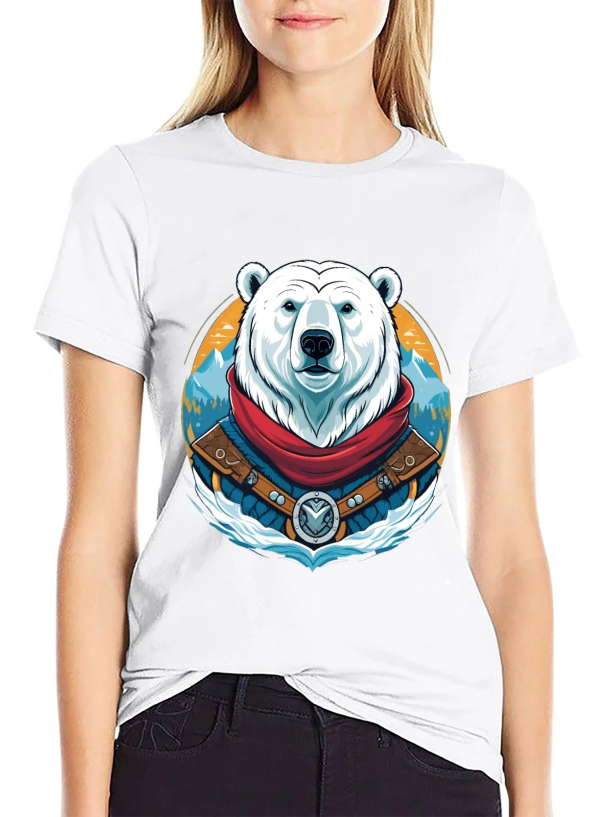 Polar Bear T-Shirt Graphic Tee Crew Neck product image 8