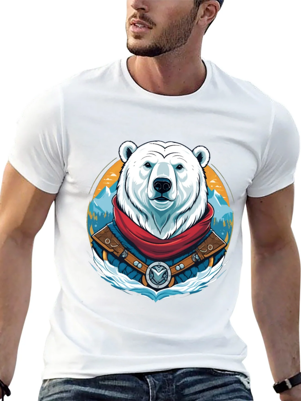 Polar Bear T-Shirt Graphic Tee Crew Neck product image 12