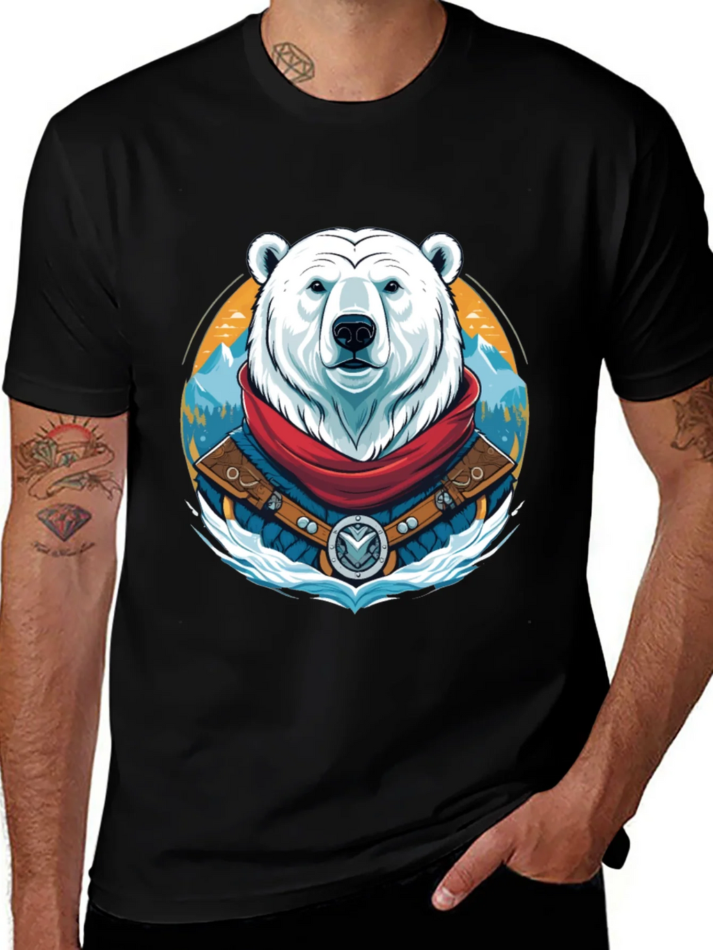 Polar Bear T-Shirt Graphic Tee Crew Neck product image 1