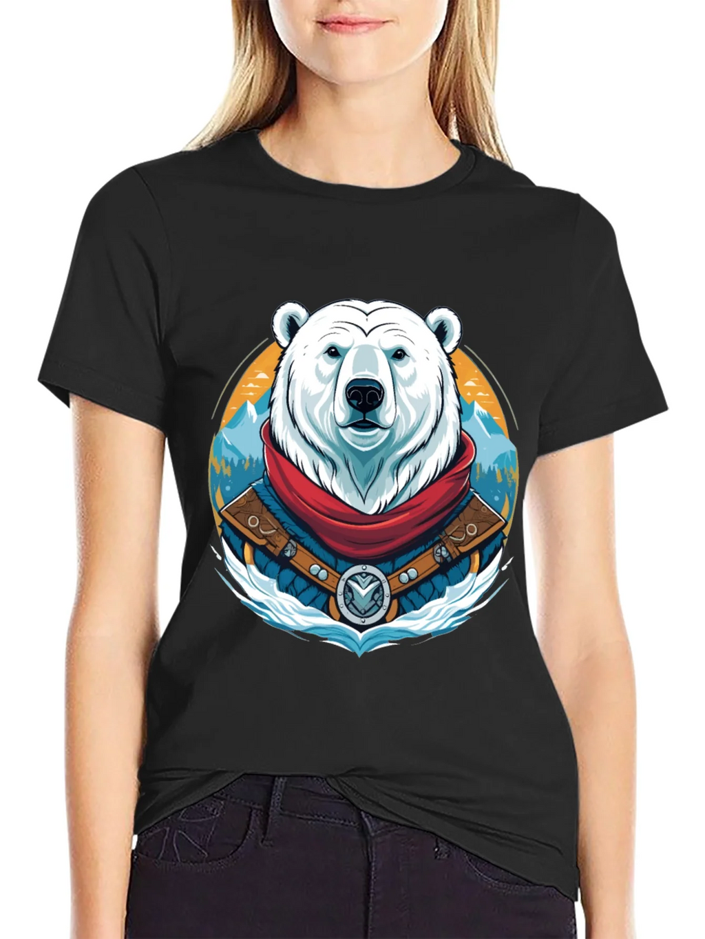 Polar Bear T-Shirt Graphic Tee Crew Neck product image 2