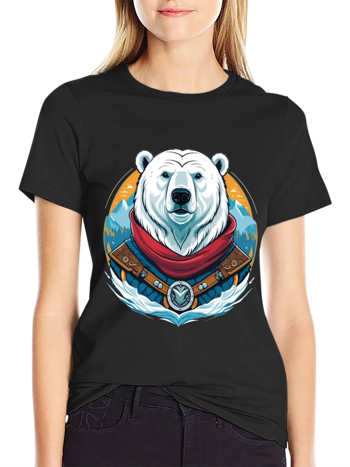 Polar Bear T-Shirt Graphic Tee Crew Neck product image 2