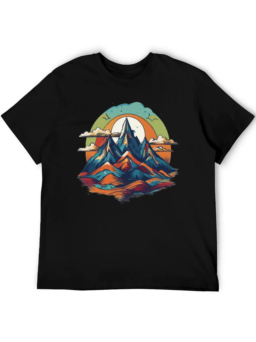 Mountain Graphic Tee - Black Unisex T-Shirt product image 3