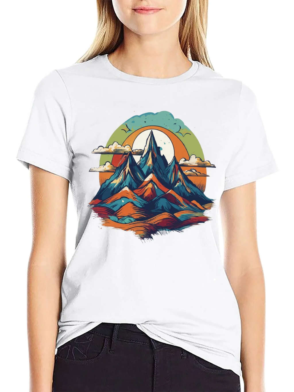 Mountain Graphic Tee - Black Unisex T-Shirt product image 4