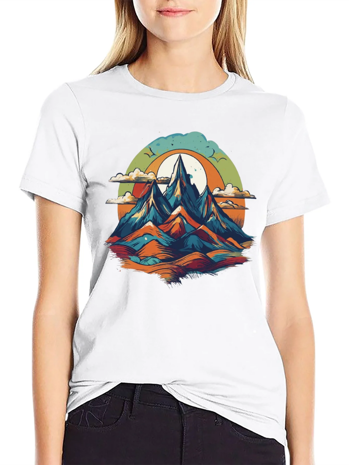 Mountain Graphic Tee - Black Unisex T-Shirt product image 4