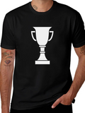 Trophy Graphic T-Shirt - Black Cotton Tee product image 1