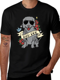 Bad Dog Tattoo Style T-Shirt - Mens Graphic Tee product image 1