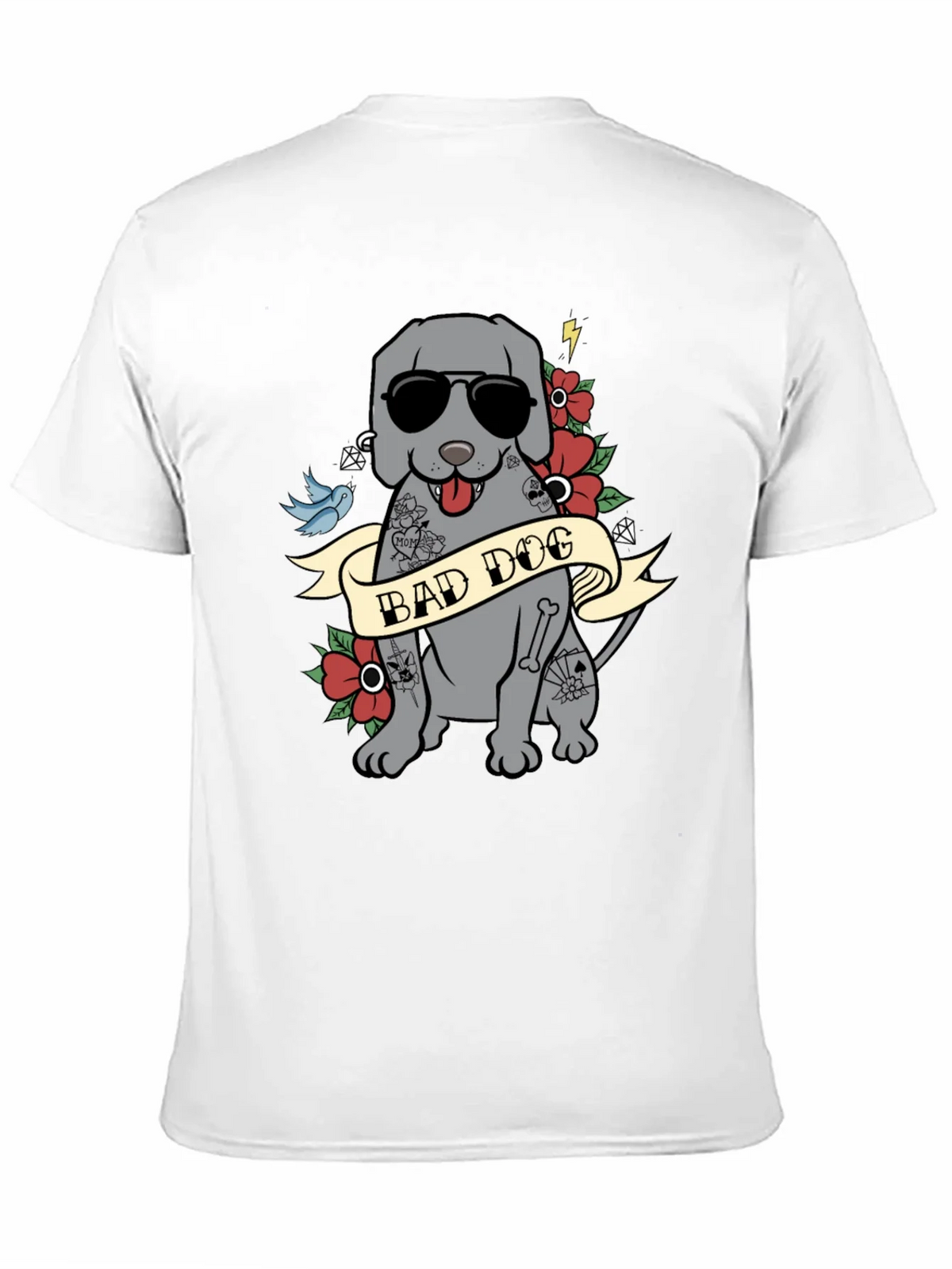 Bad Dog Tattoo Style T-Shirt - Mens Graphic Tee product image 10