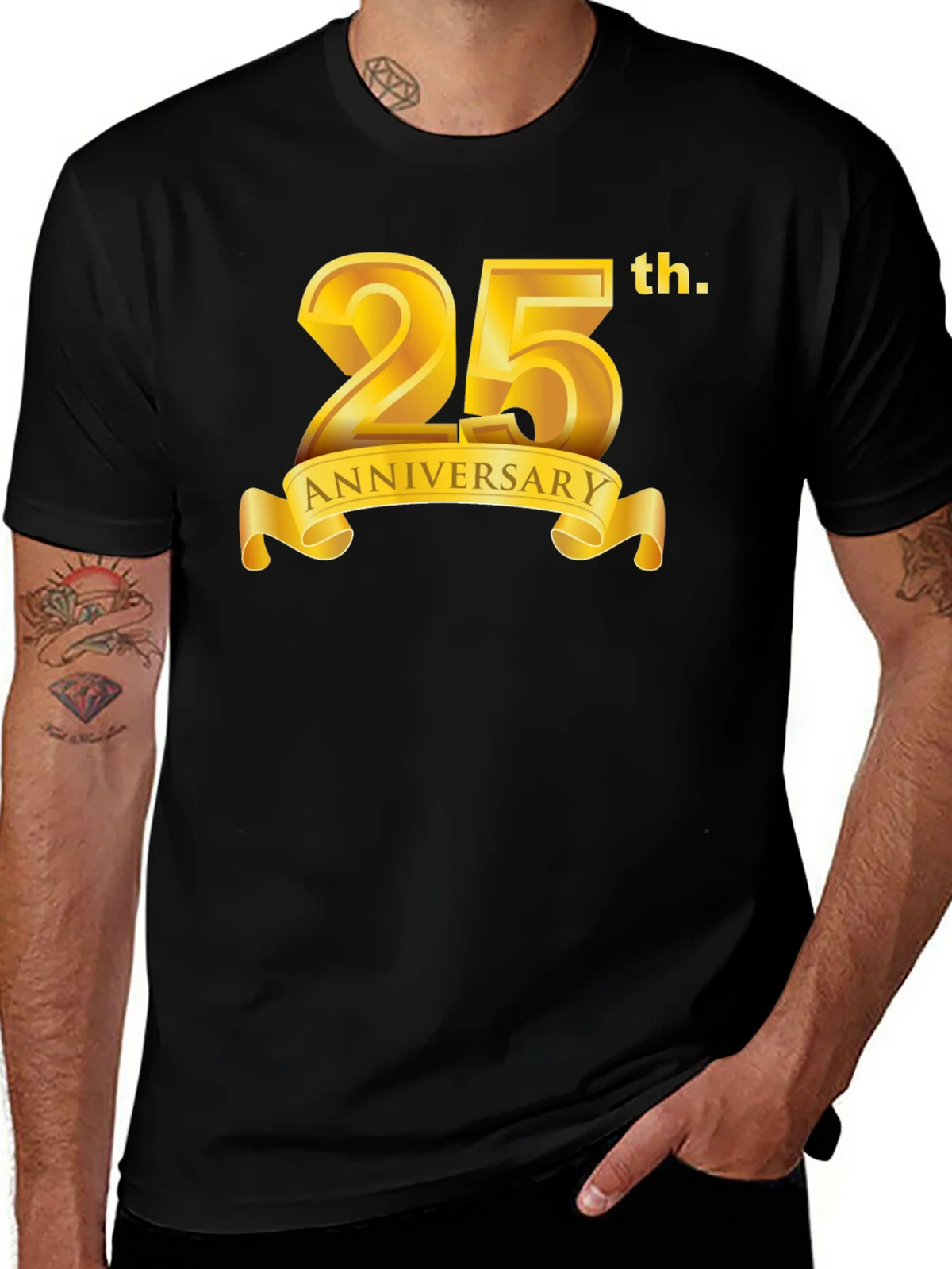 25th Anniversary Black Graphic T-Shirt product image 1