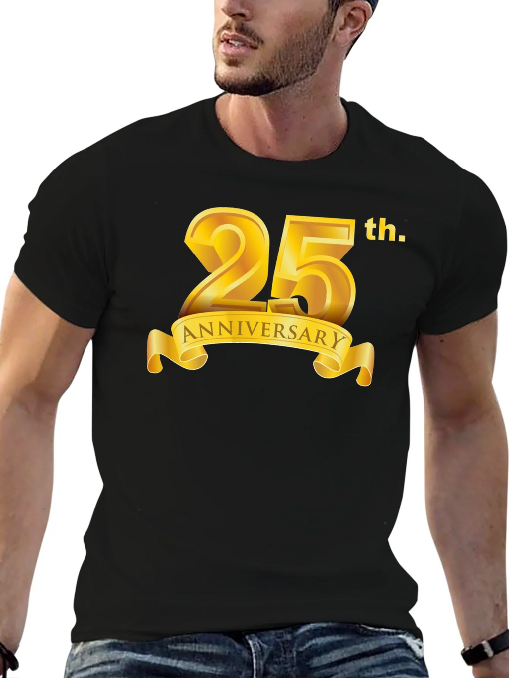 25th Anniversary Black Graphic T-Shirt product image 4