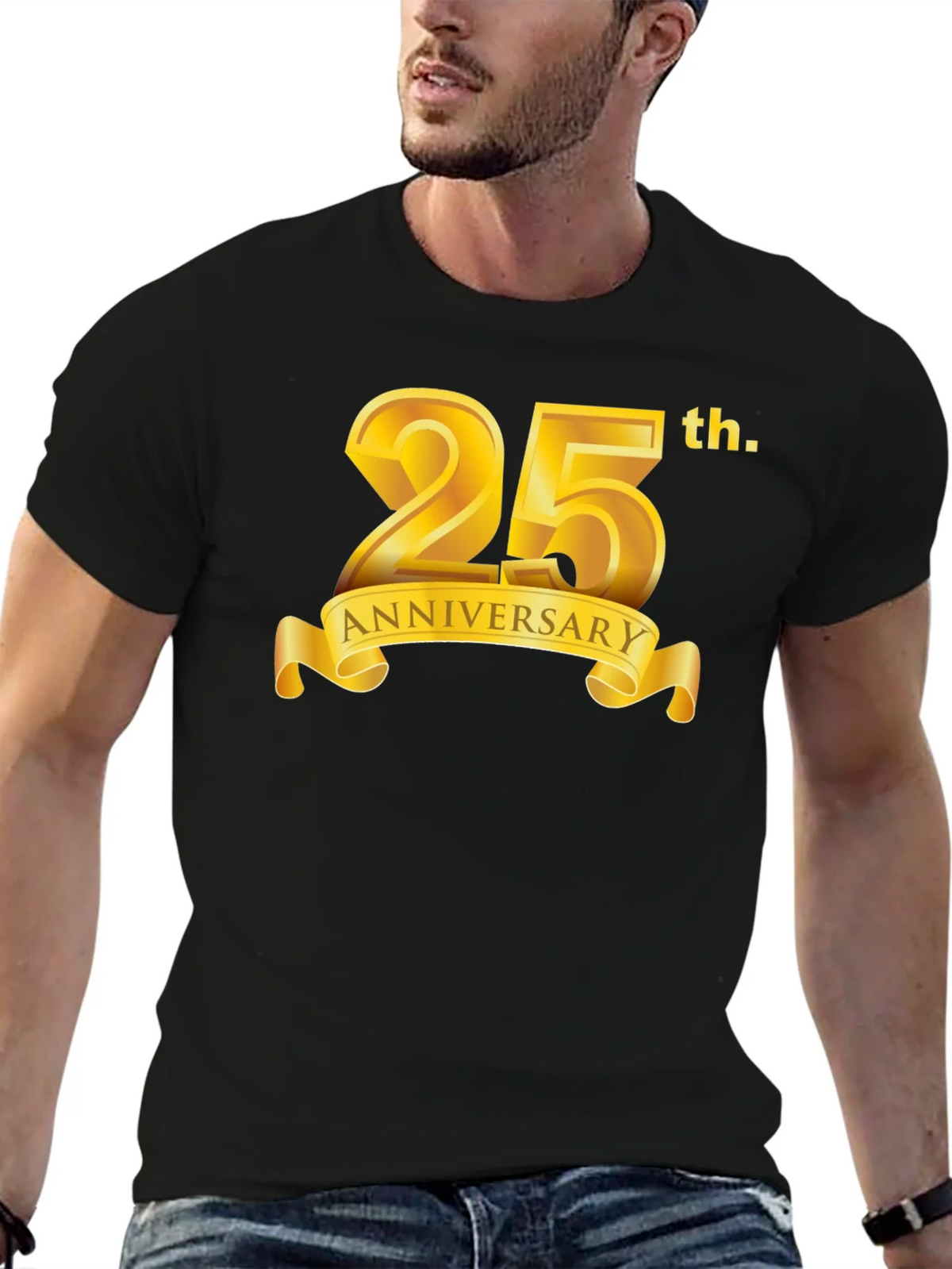 25th Anniversary Black Graphic T-Shirt product image 4
