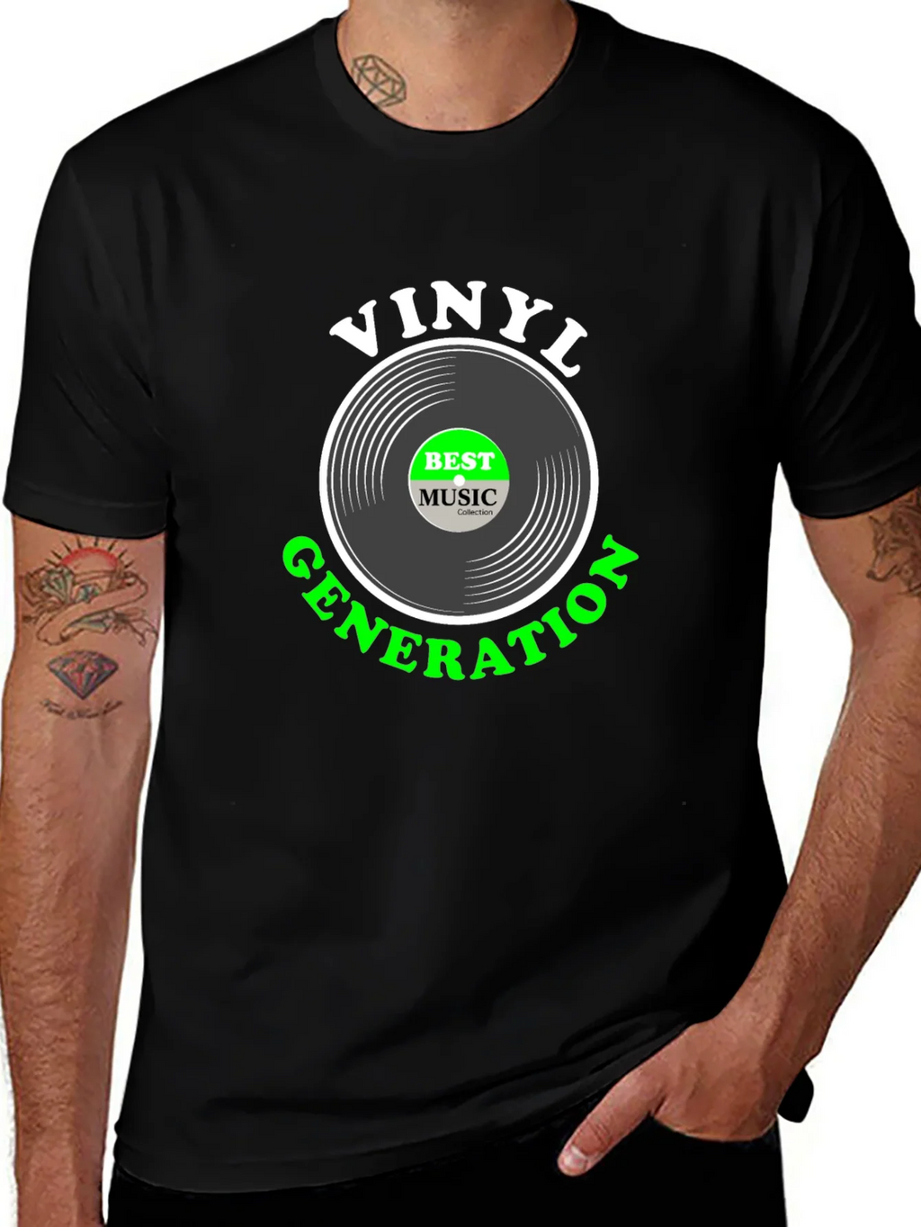 Vinyl Generation Black T-Shirt product image 1