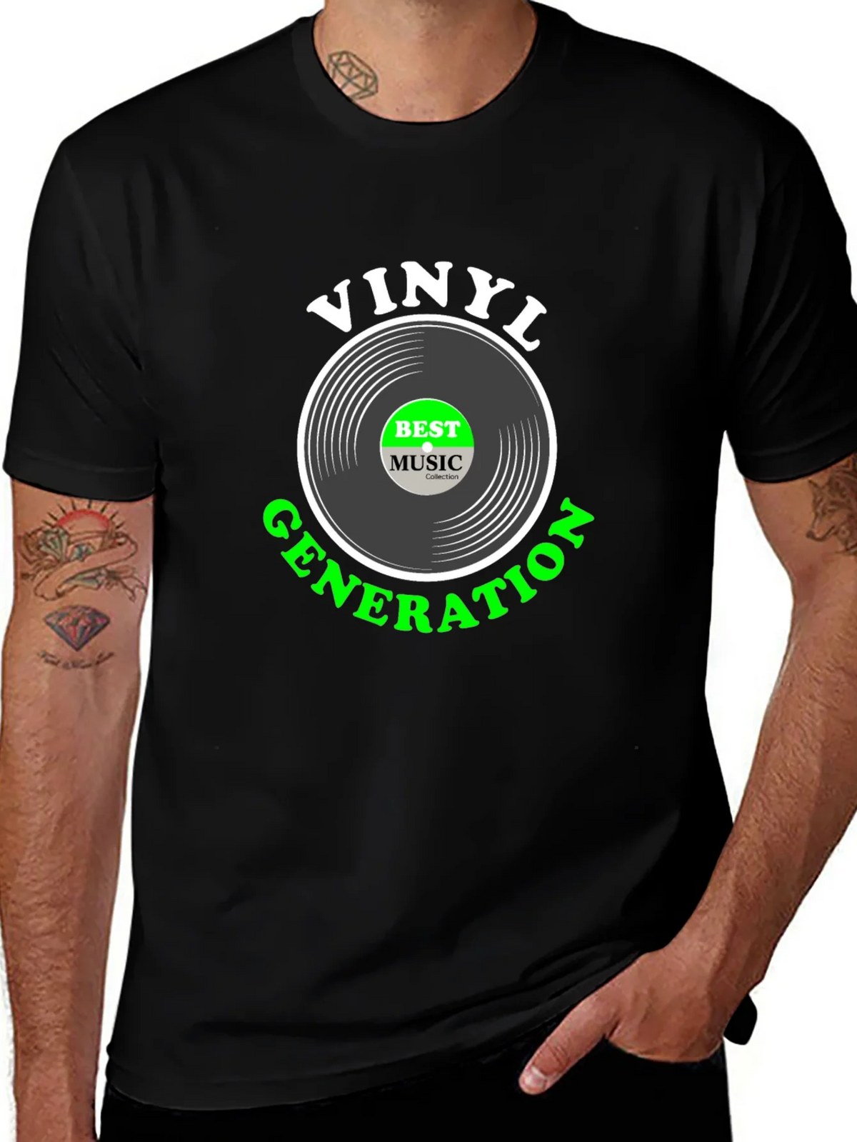 Vinyl Generation Black T-Shirt product image 1