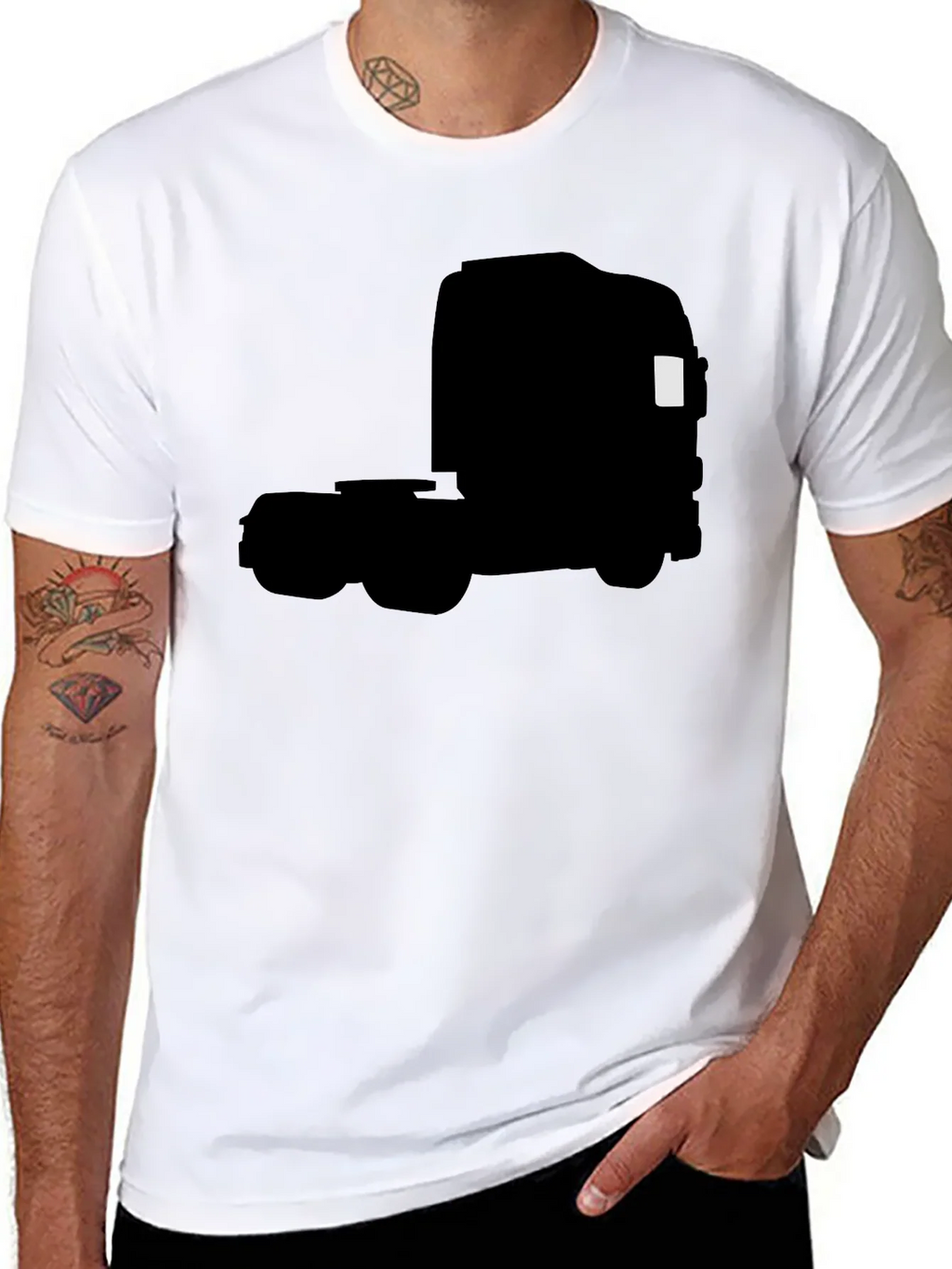 Truck Silhouette Graphic Tee - Black product image 7