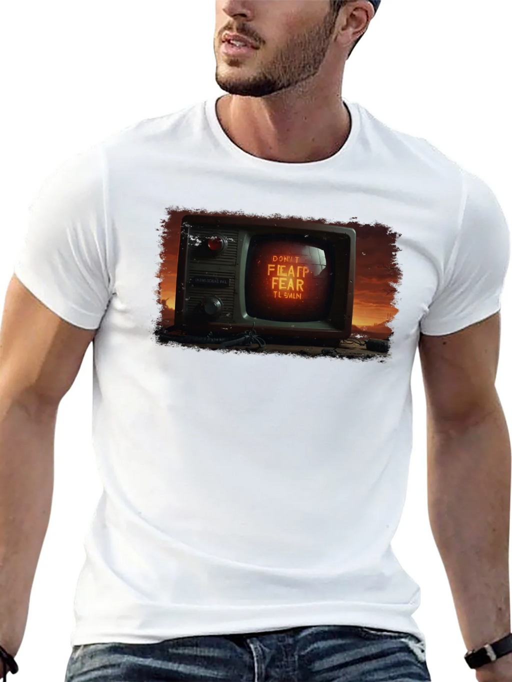 Retro Dont Fear TV Graphic Tee product image 4