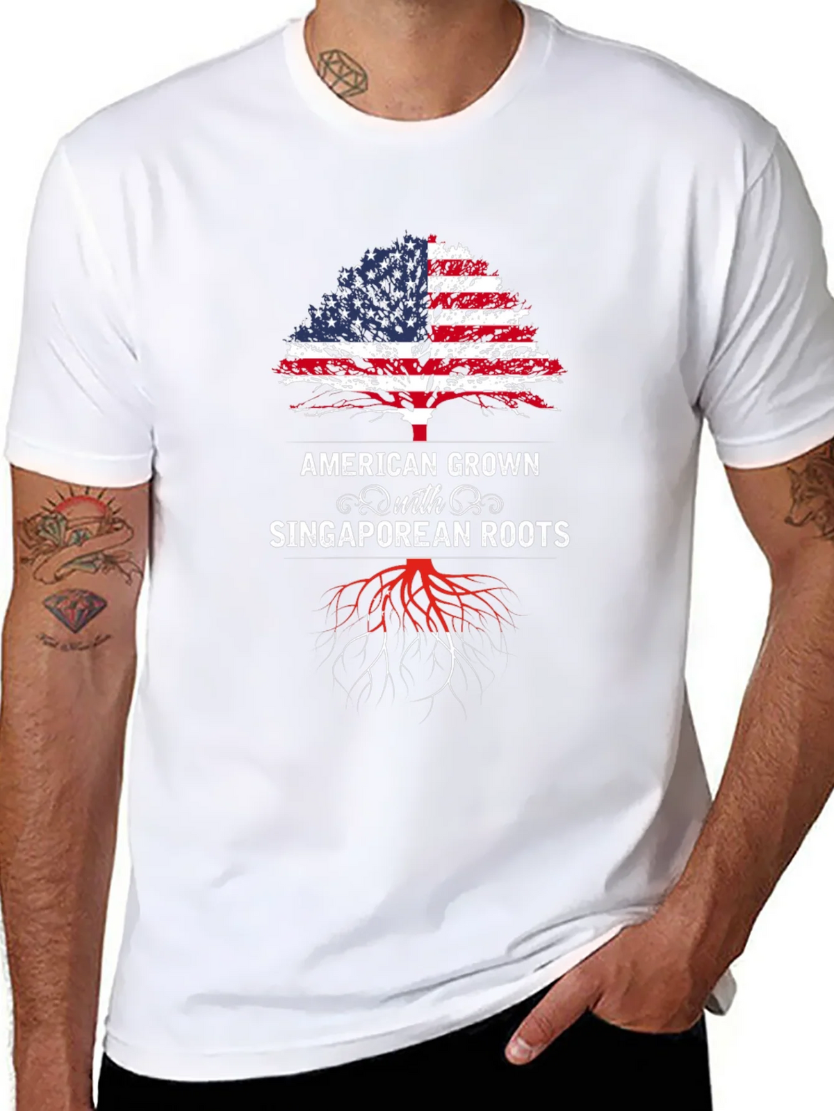 American Grown with Singaporean Roots T-Shirt product image 3