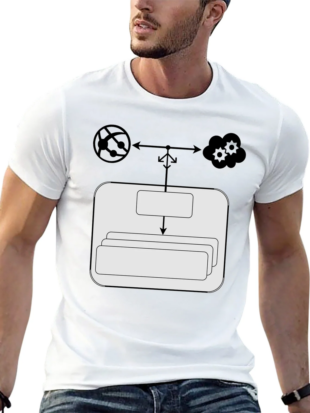 Cloud Network T-Shirt: Server Data Flow Tee product image 10