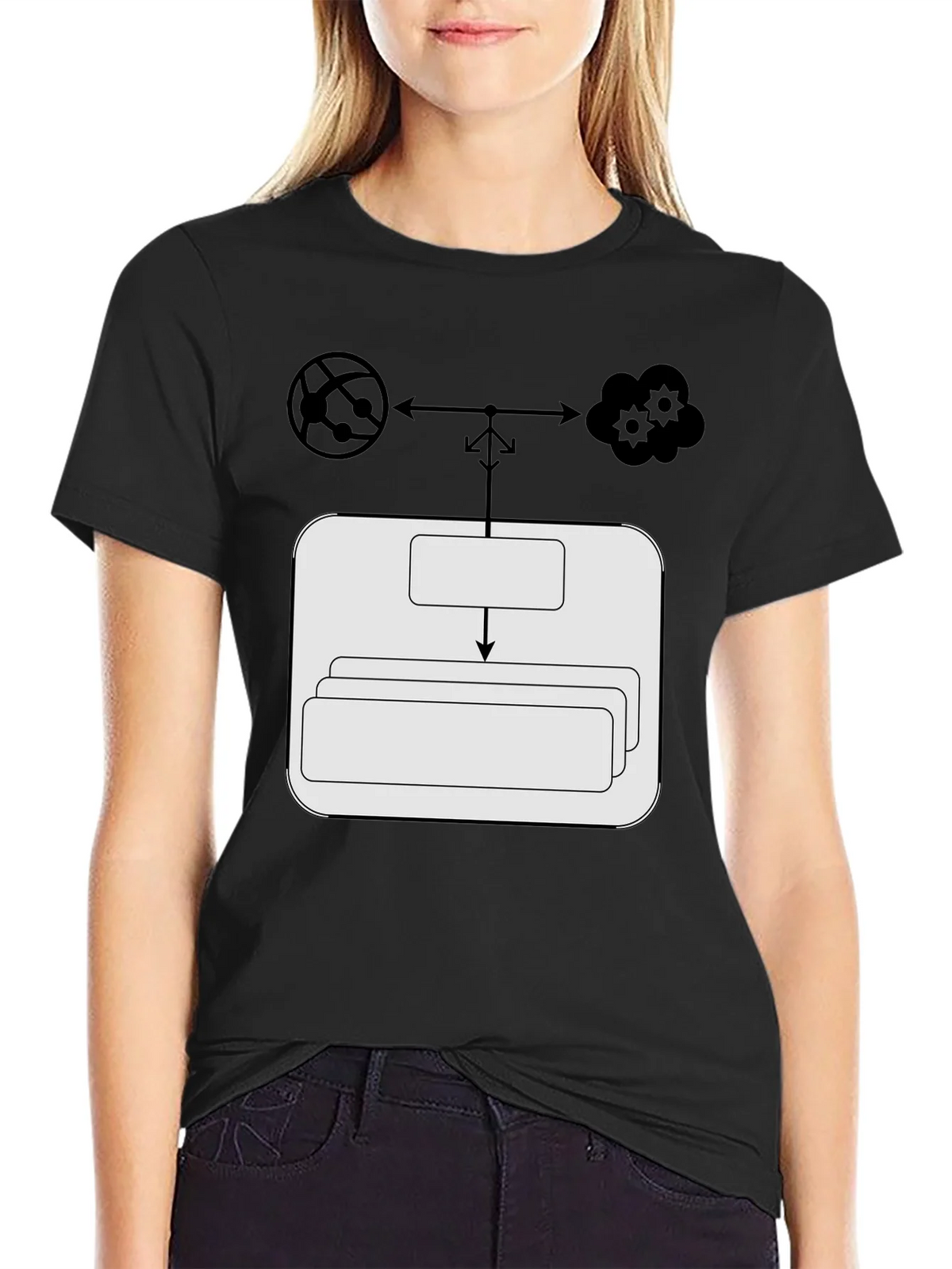 Cloud Network T-Shirt: Server Data Flow Tee product image 1