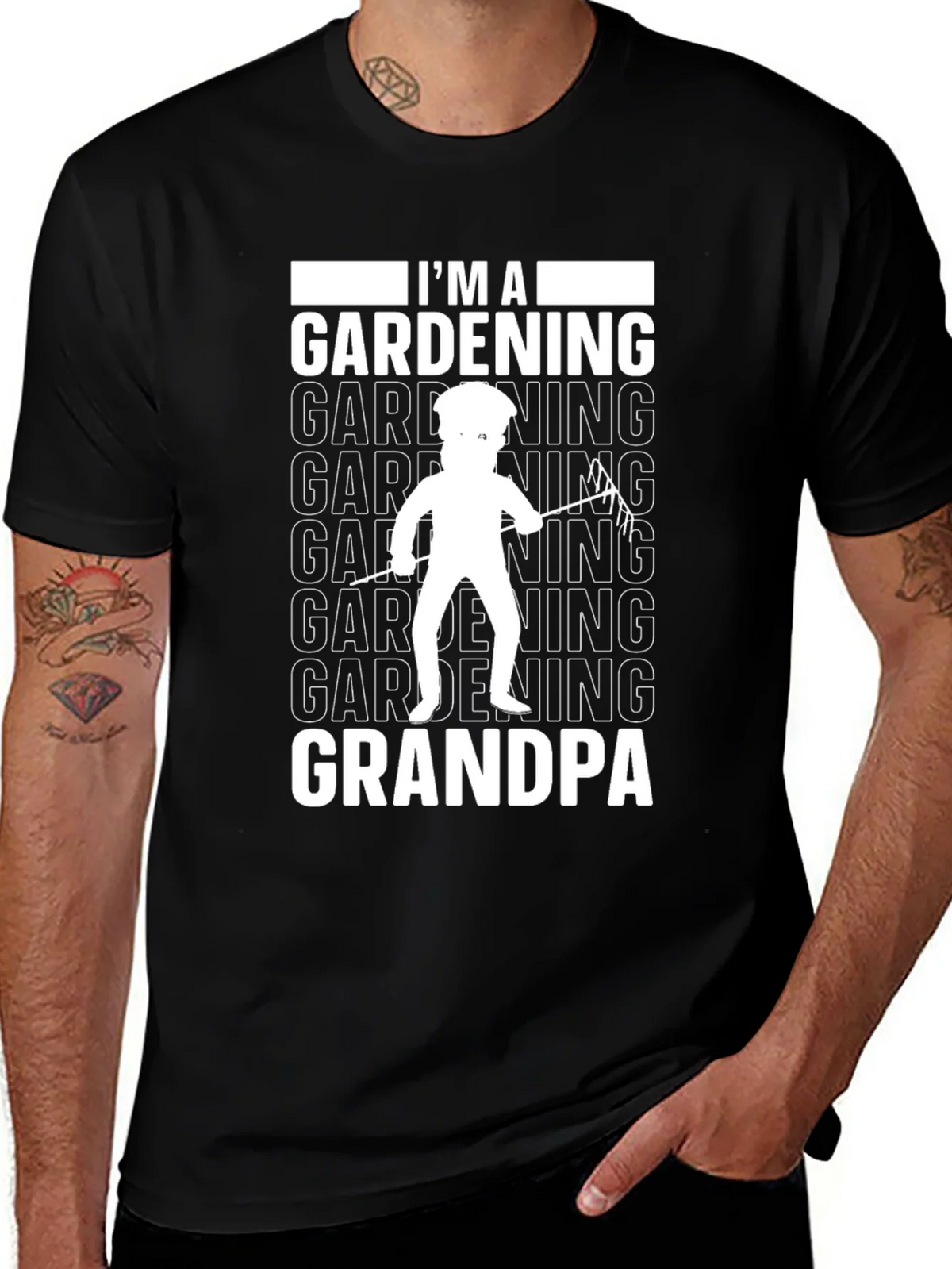 Gardening Grandpa T-Shirt - Black product image 1