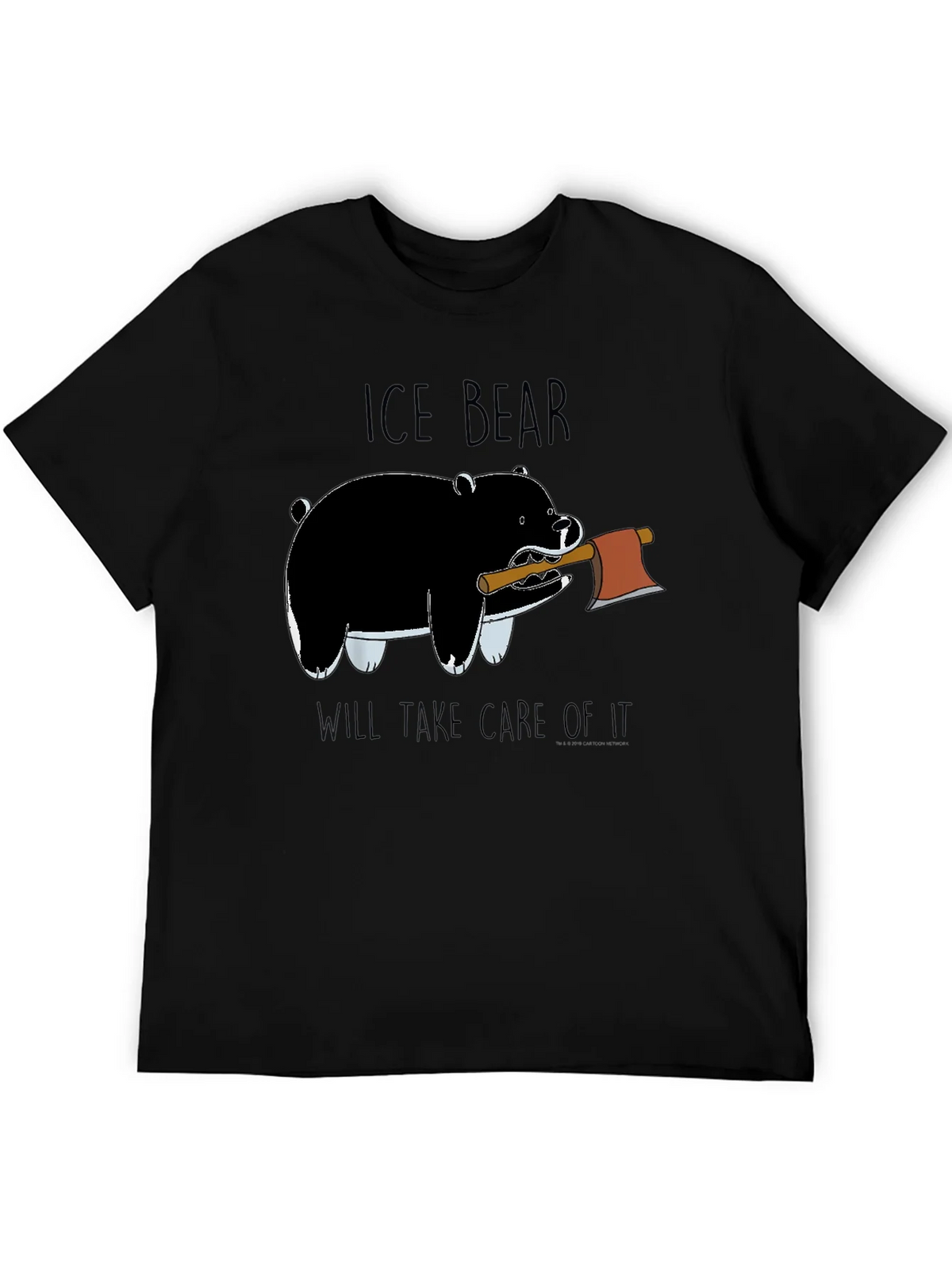 Ice Bear Graphic Print Black T-Shirt product image 5