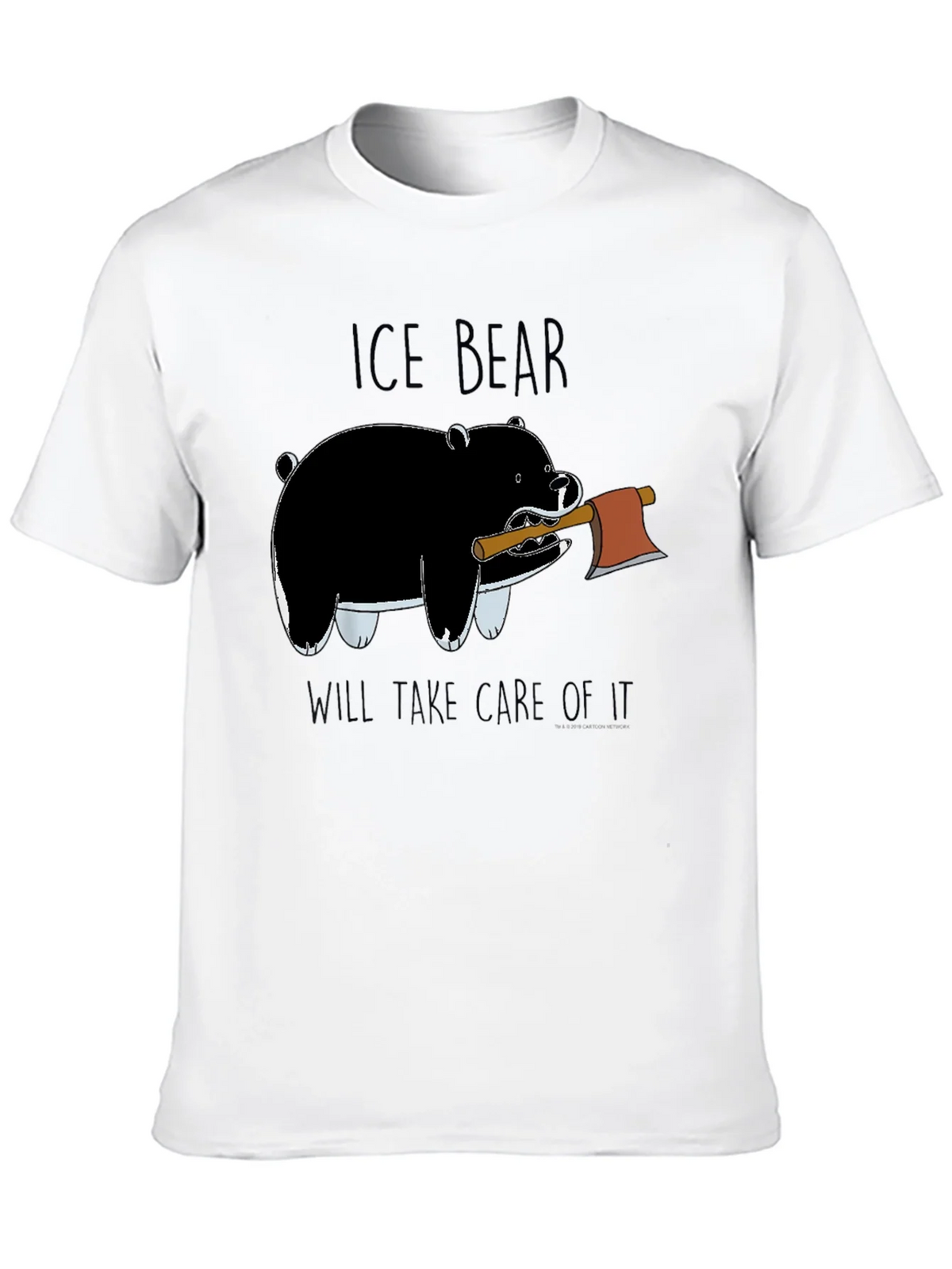 Ice Bear Graphic Print Black T-Shirt product image 9