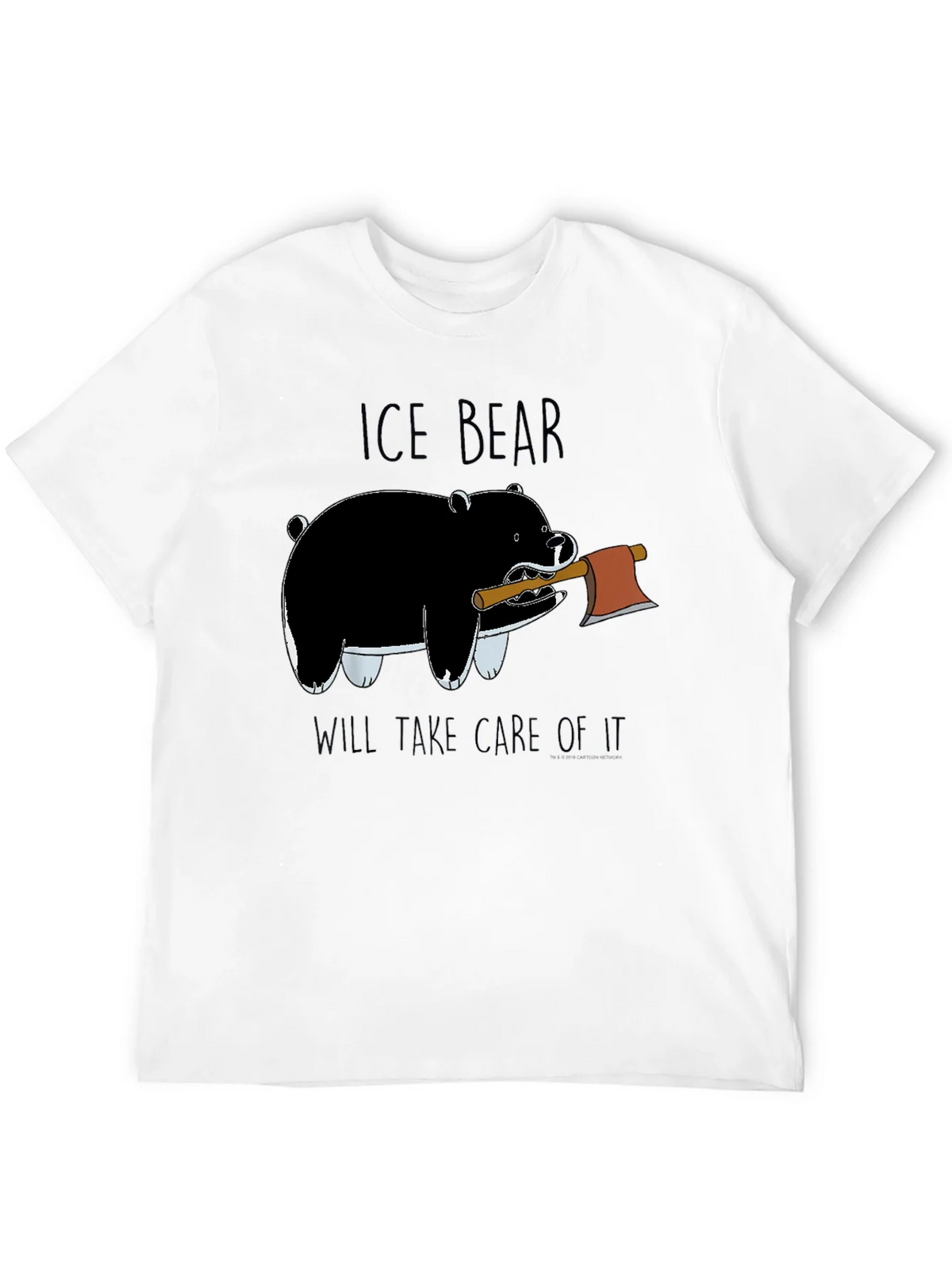 Ice Bear Graphic Print Black T-Shirt product image 11