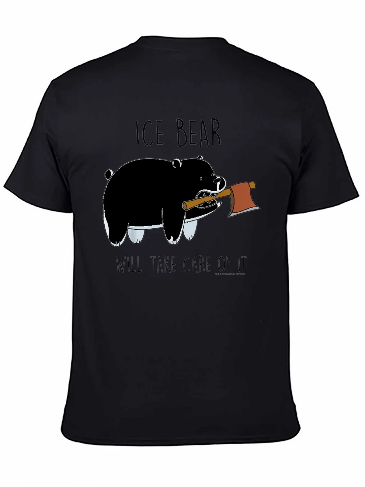 Ice Bear Graphic Print Black T-Shirt product image 4