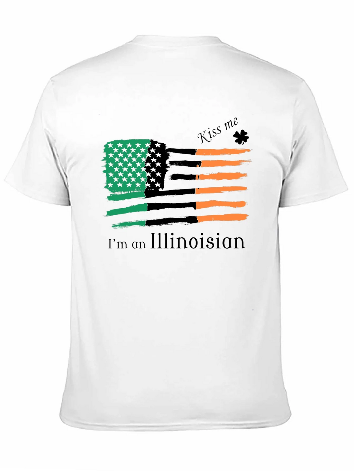 Illinois Irish American Flag St. Patricks Day T-Shirt product image 10