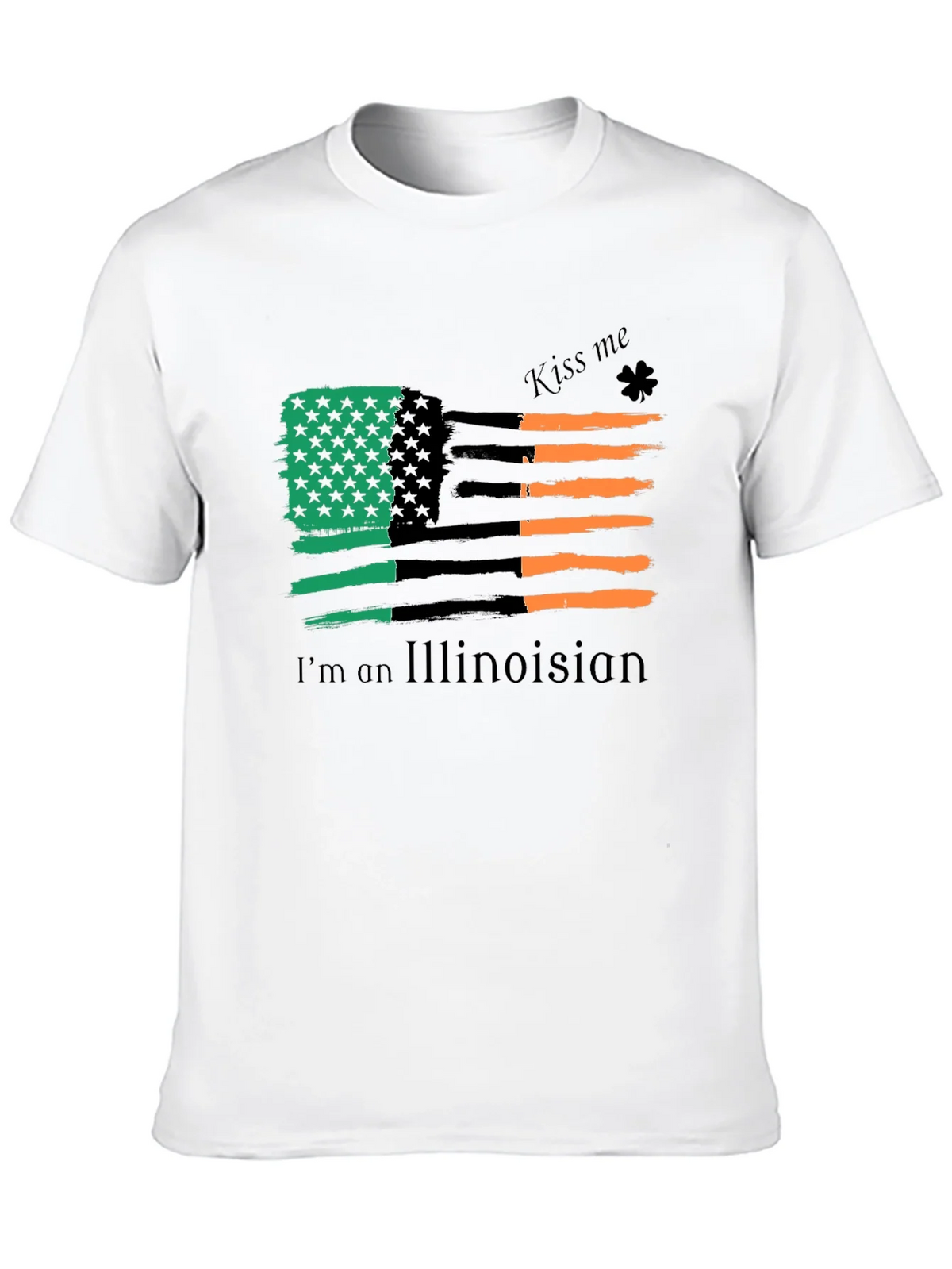 Illinois Irish American Flag St. Patricks Day T-Shirt product image 9