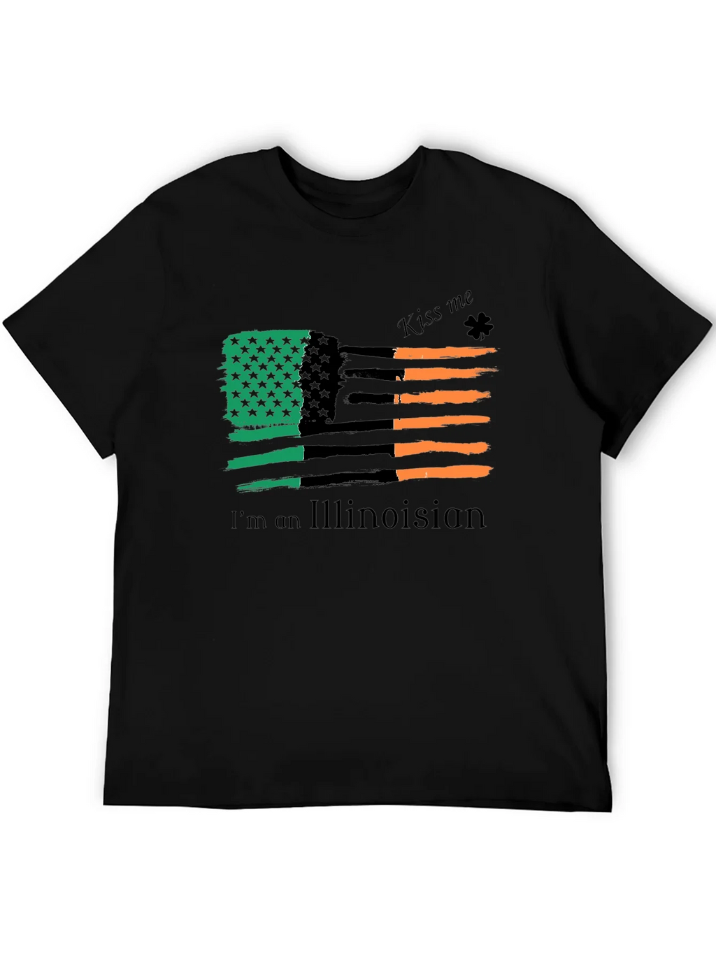 Illinois Irish American Flag St. Patricks Day T-Shirt product image 5