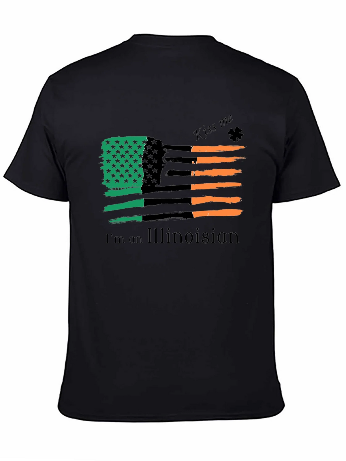 Illinois Irish American Flag St. Patricks Day T-Shirt product image 4