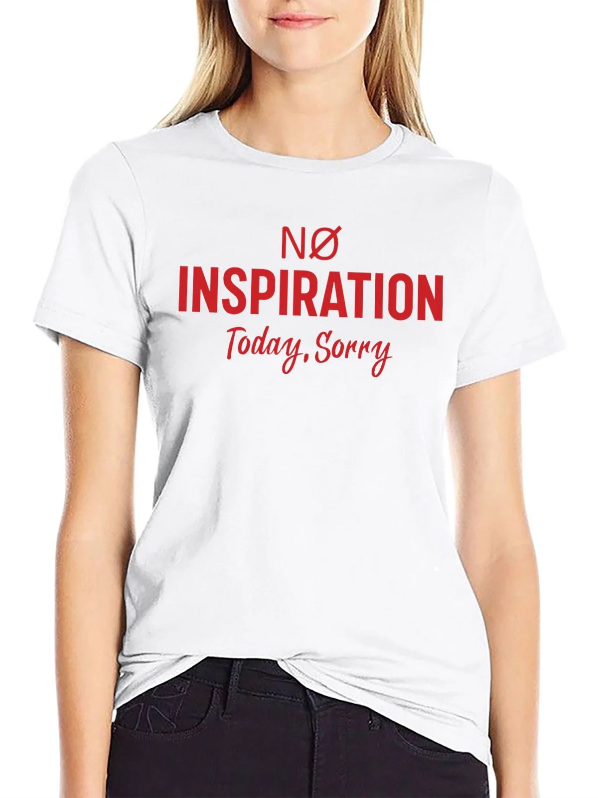 No Inspiration Graphic Tee - Black Cotton T-Shirt product image 8