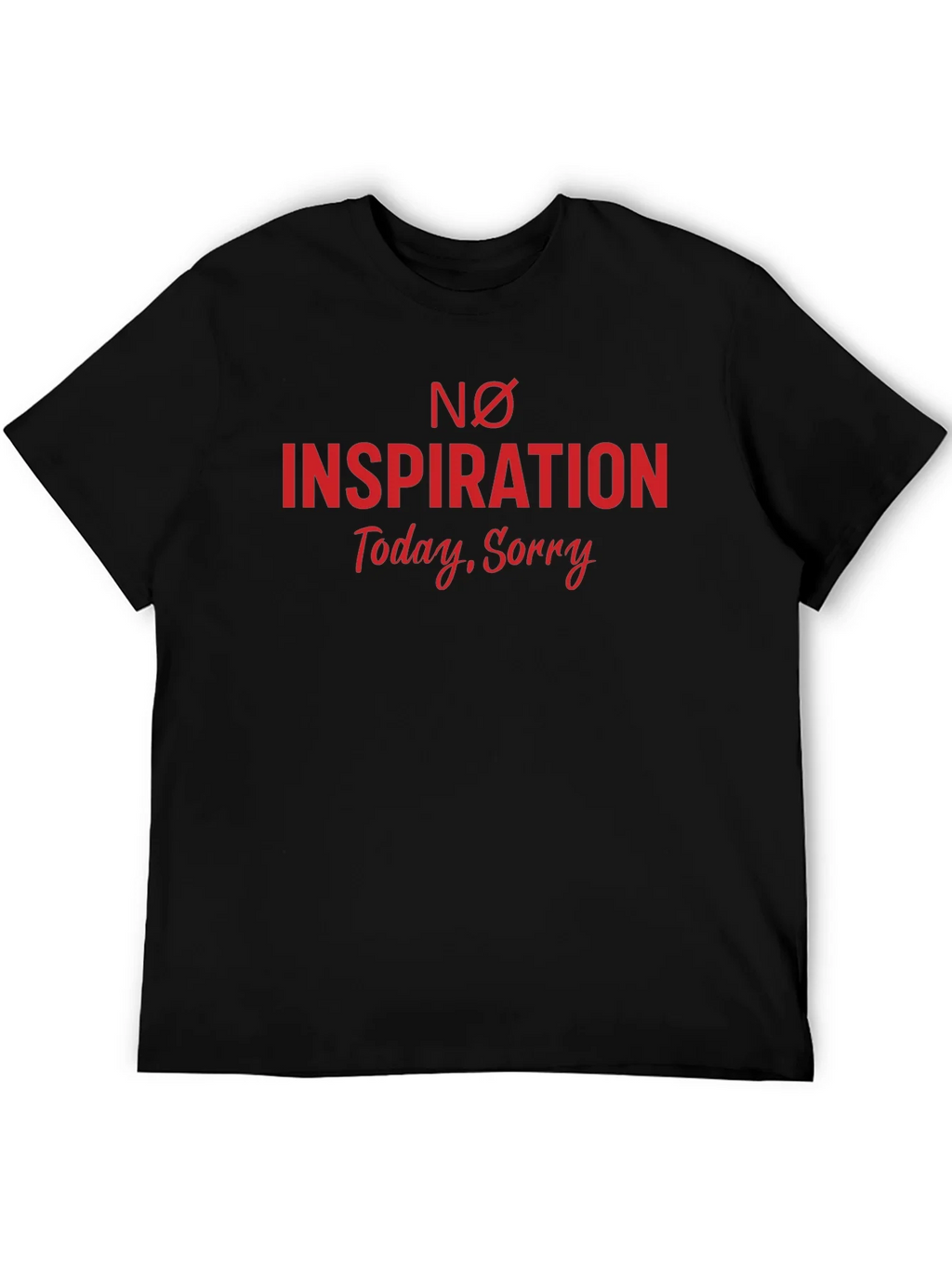 No Inspiration Graphic Tee - Black Cotton T-Shirt product image 5