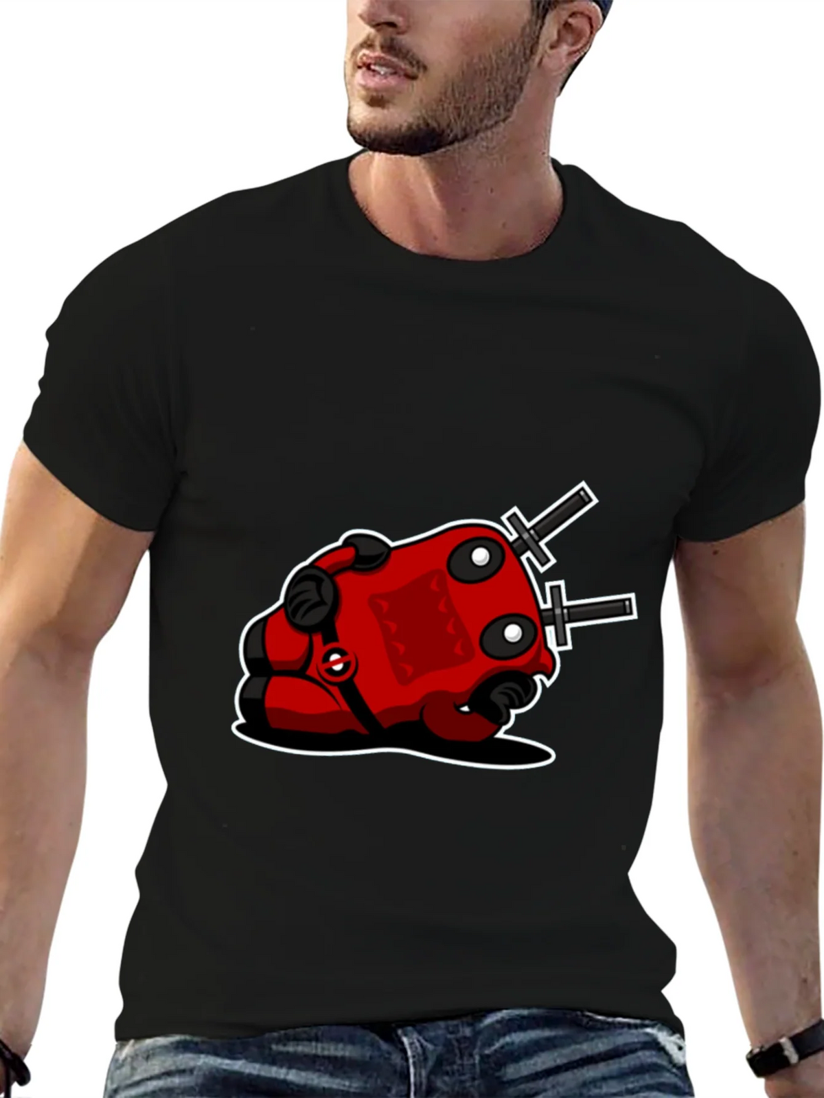 Deadpool-Inspired Black T-Shirt product image 6