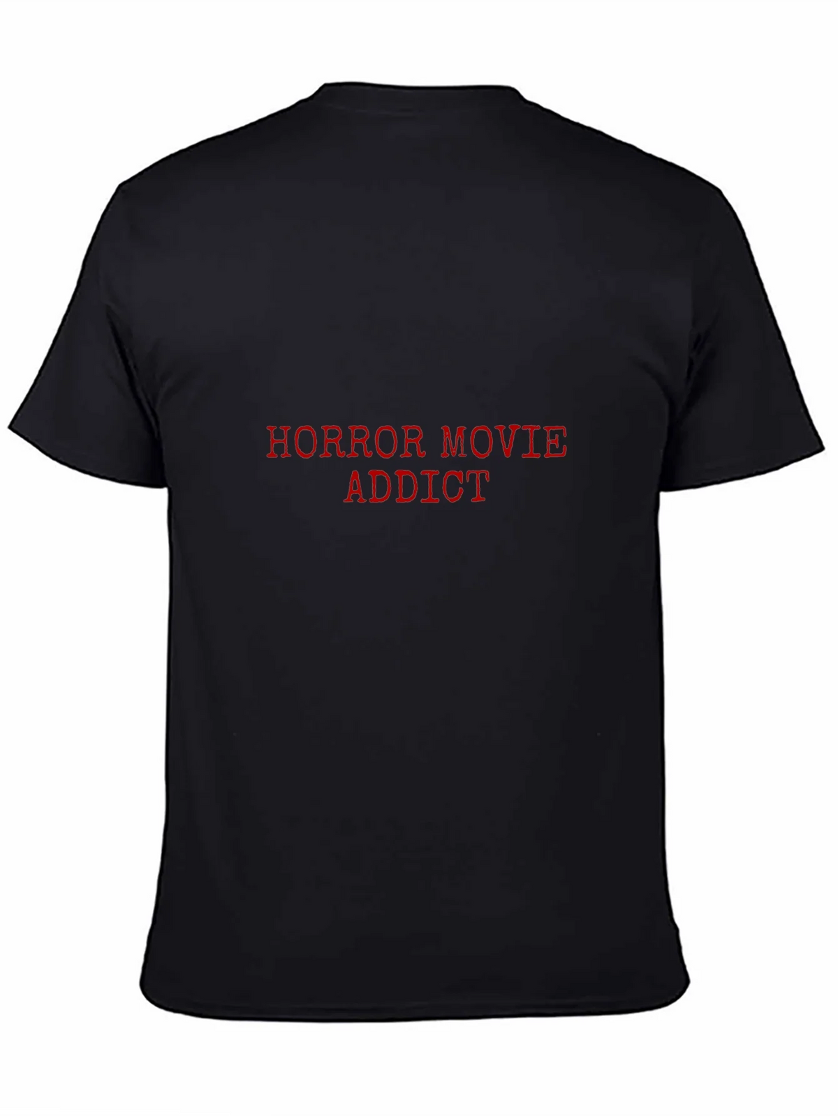 Horror Movie Addict Black Graphic T-Shirt product image 3