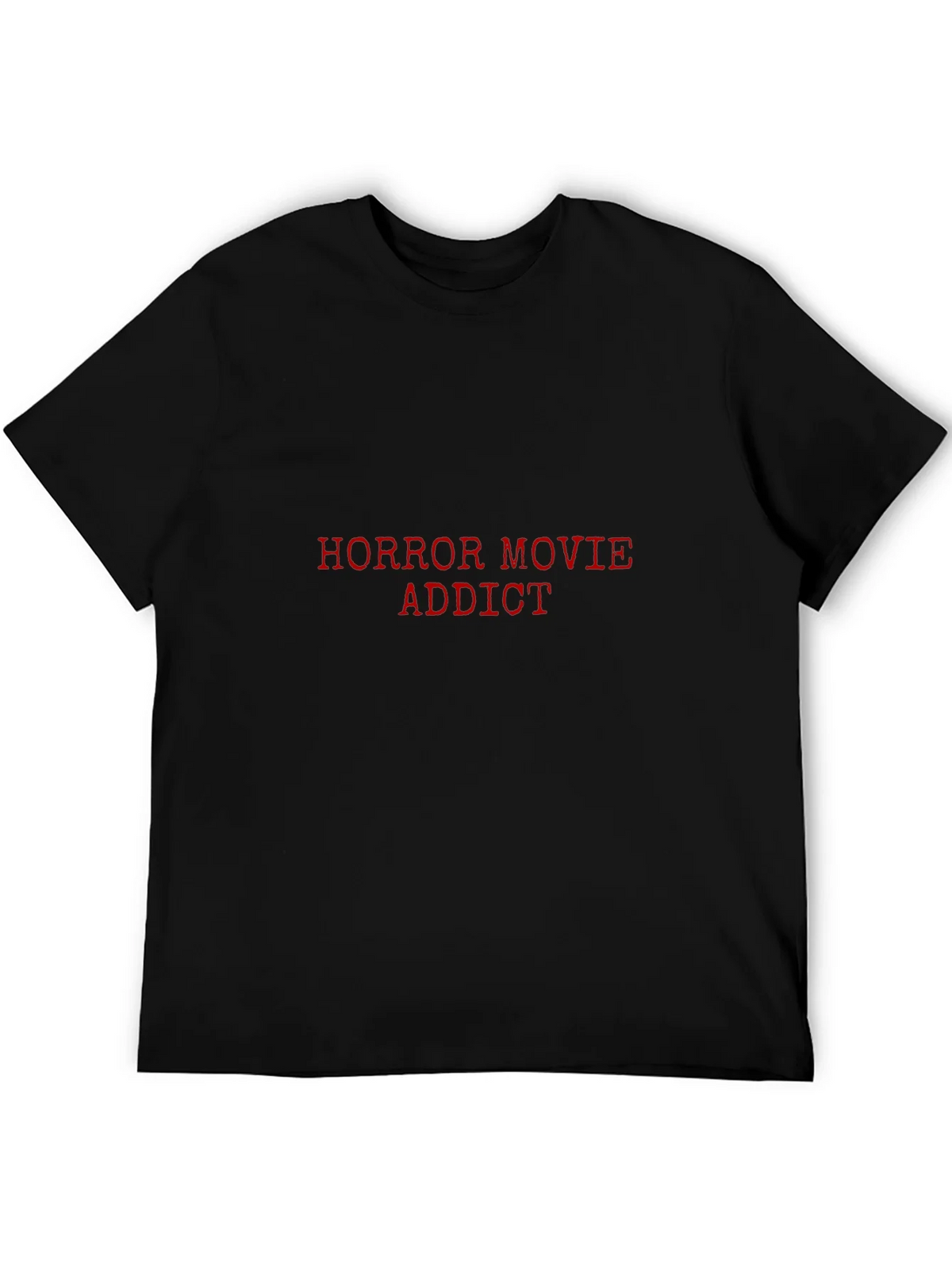 Horror Movie Addict Black Graphic T-Shirt product image 4