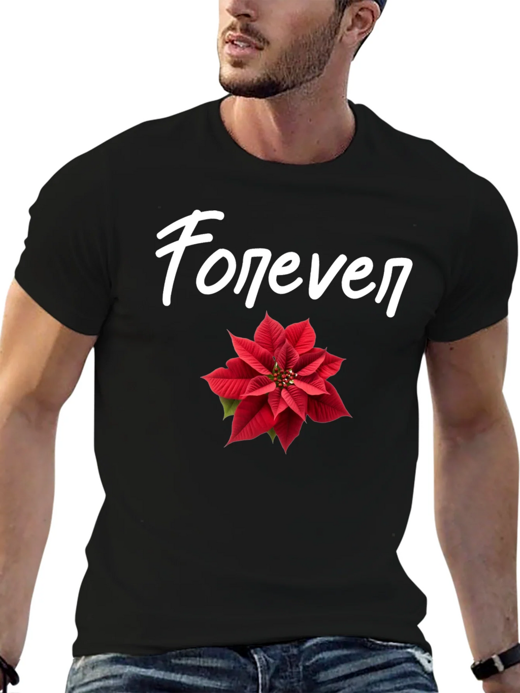 Forever Poinsettia Graphic Tee - Unisex Casual Wear product image 2