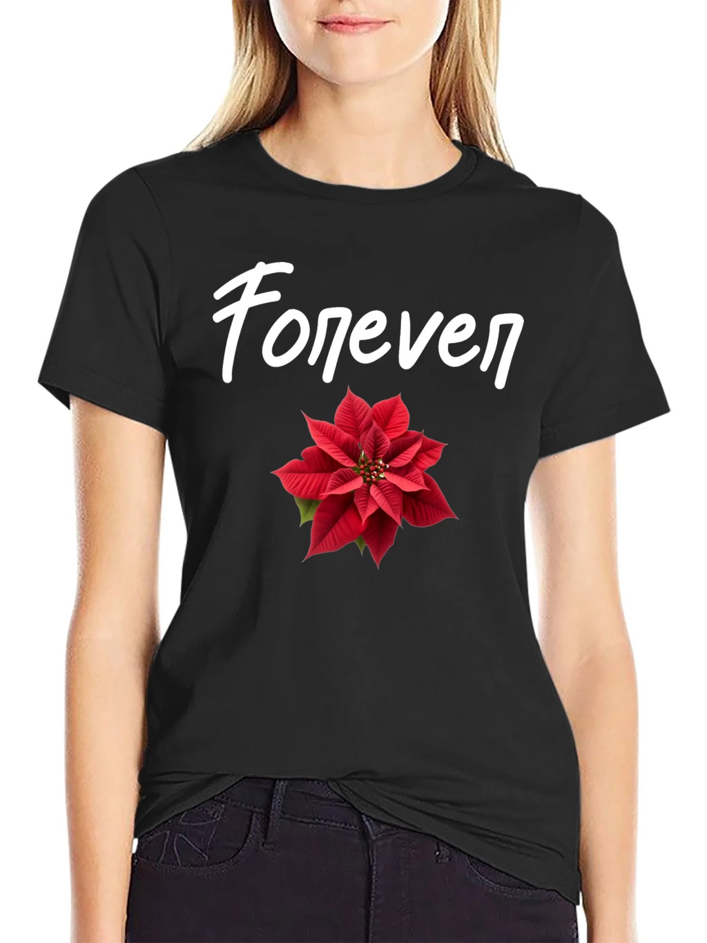Forever Poinsettia Graphic Tee - Unisex Casual Wear product image 1