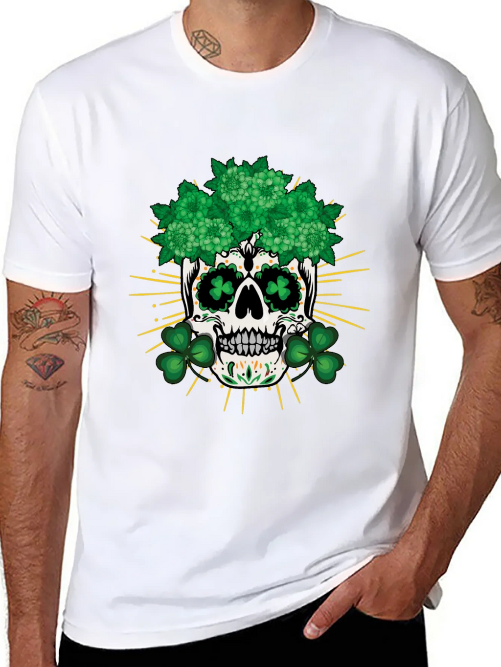 St. Patricks Day Skull Graphic Tee product image 2