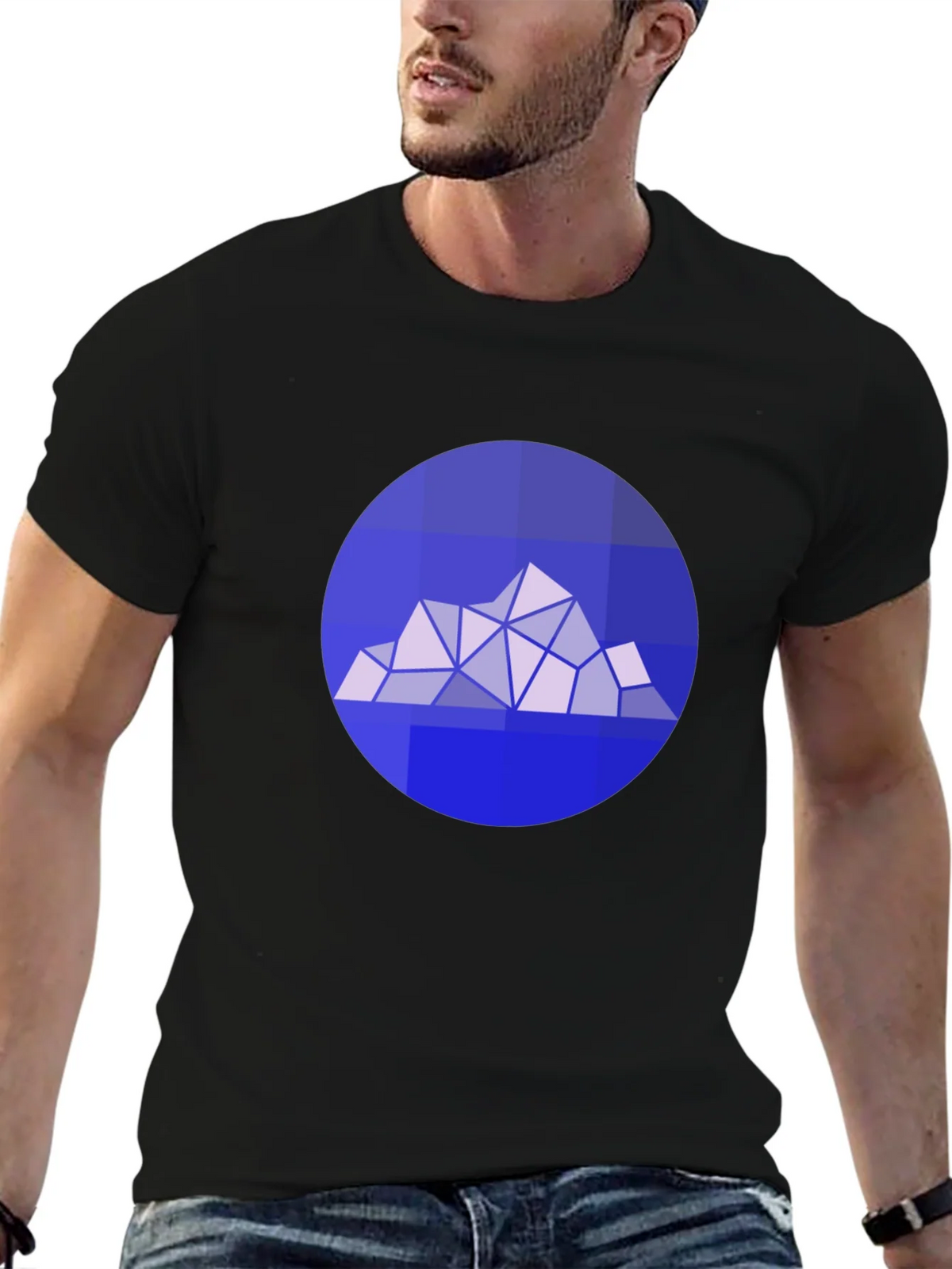 Geometric Mountain Graphic Tee - Modern Style product image 6