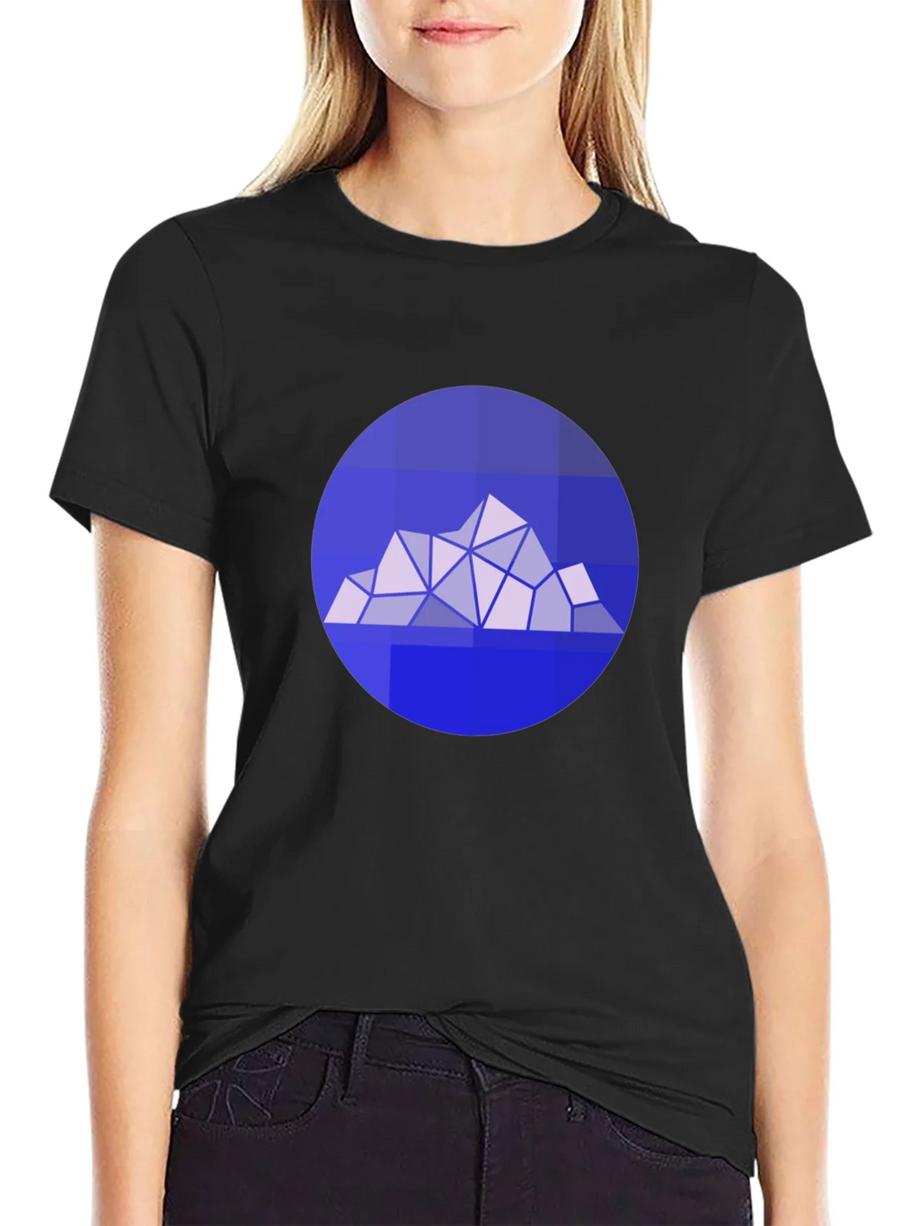 Geometric Mountain Graphic Tee - Modern Style product image 2