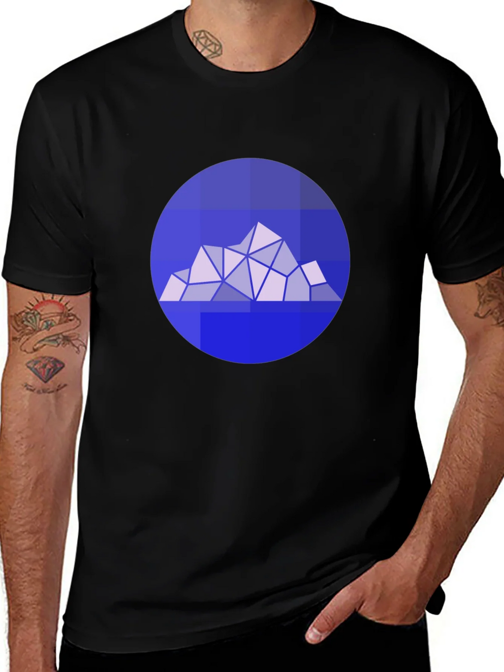 Geometric Mountain Graphic Tee - Modern Style product image 1