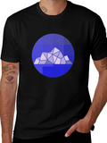Geometric Mountain Graphic Tee - Modern Style product image 1