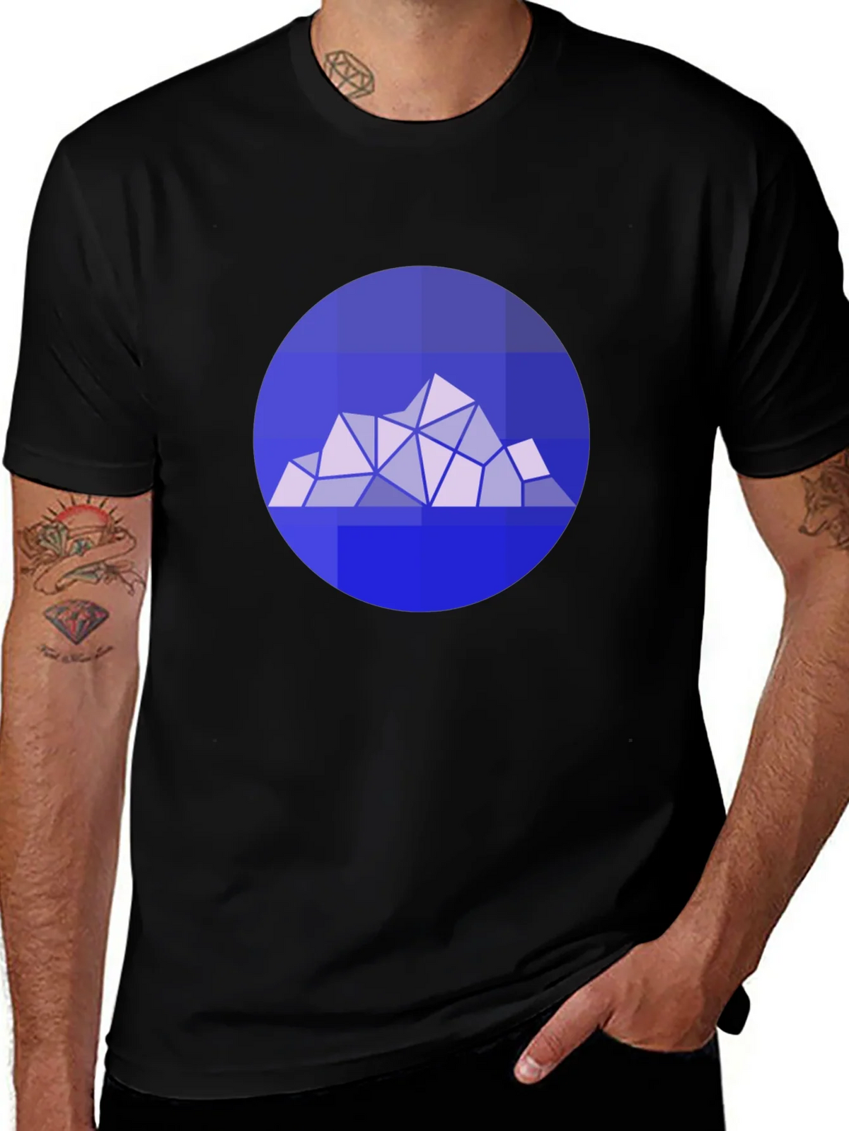 Geometric Mountain Graphic Tee - Modern Style product image 1