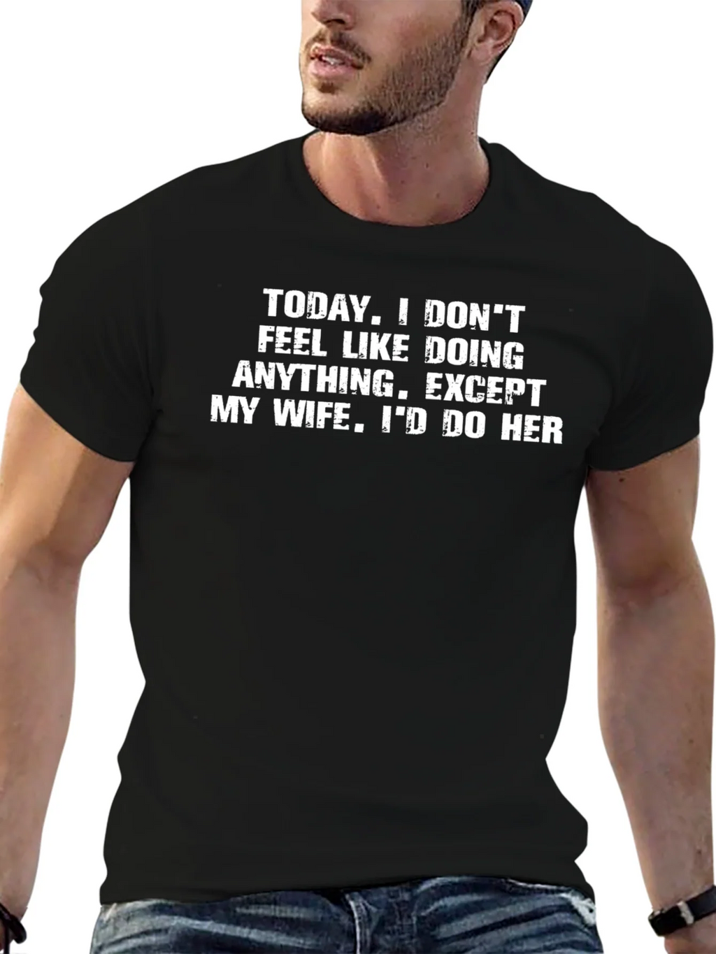 Funny Mens T-Shirt - TODAY I DONT FEEL LIKE DOING ANYTHING product image 6