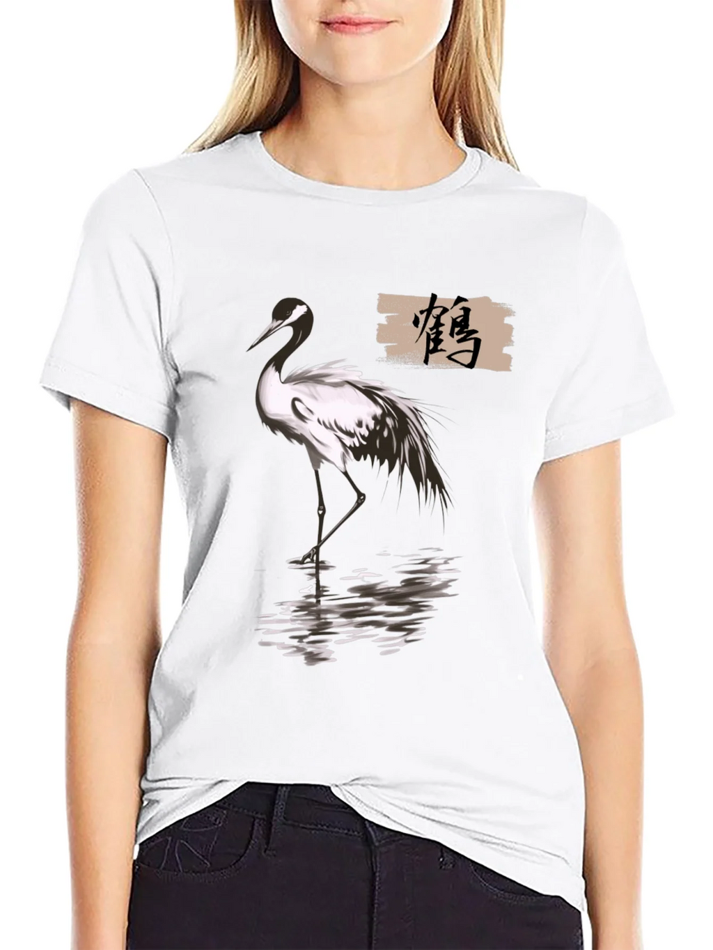 Crane T-Shirt - Elegant Bird Design product image 8