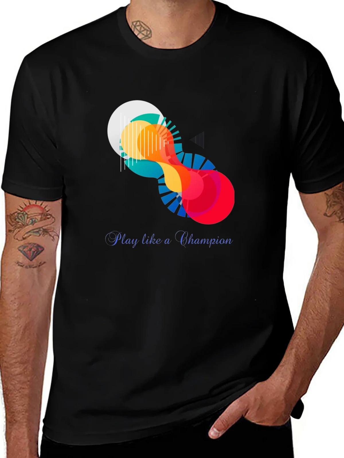 Abstract Art Graphic Tee - Play Like a Champion product image 1