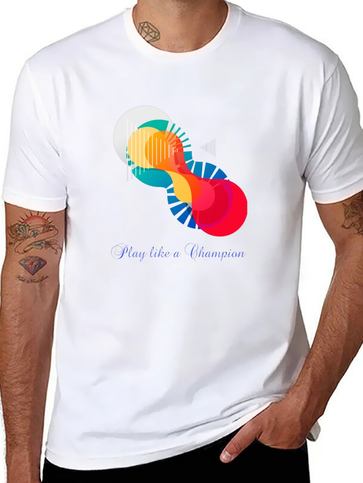 Abstract Art Graphic Tee - Play Like a Champion product image 7