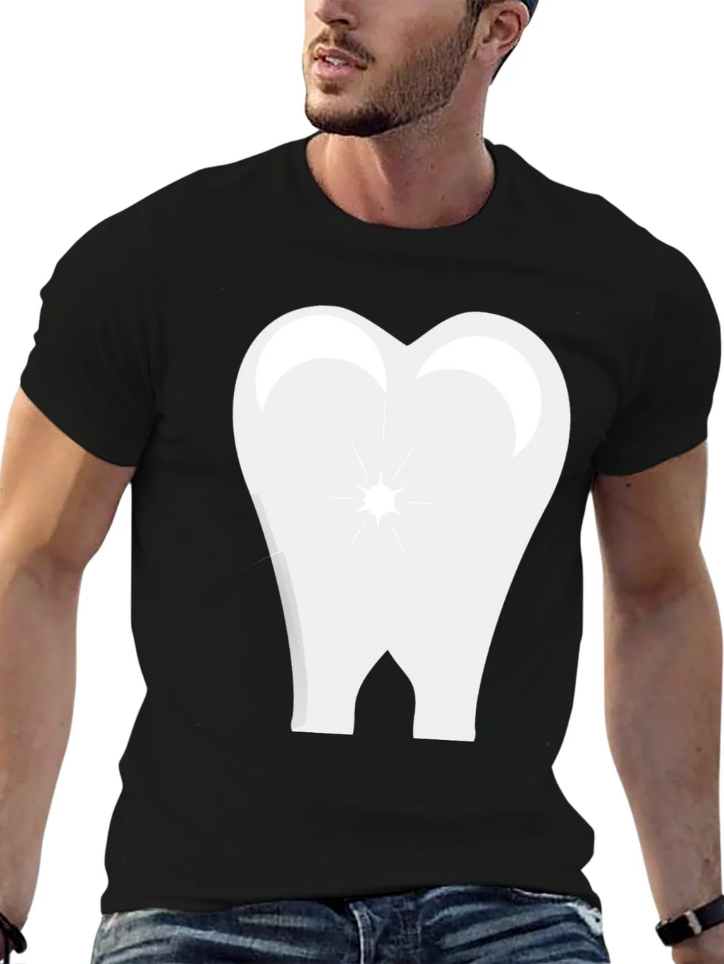 Tooth Graphic Black T-Shirt product image 5