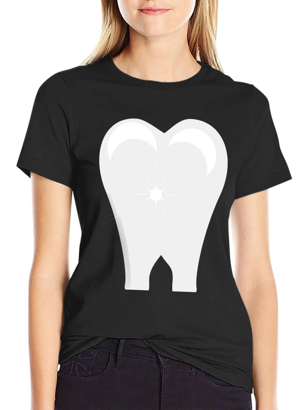 Tooth Graphic Black T-Shirt product image 2