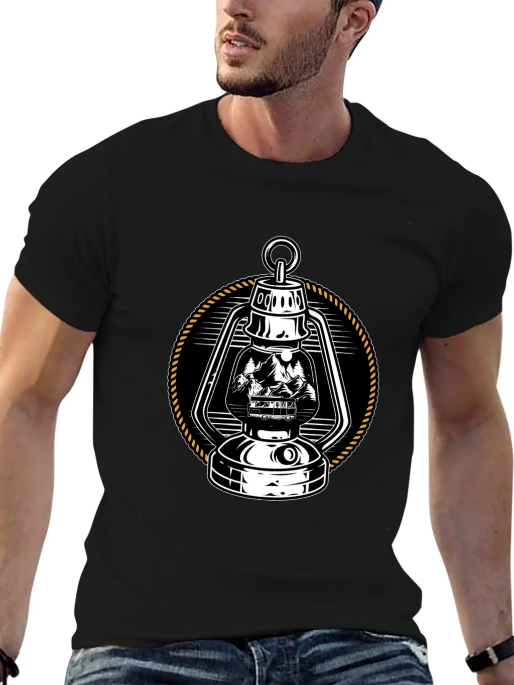 Vintage Lantern Graphic Tee - Camping Adventure product image 6